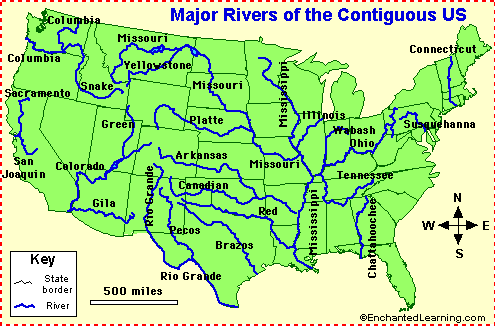 Major River Systems of the US